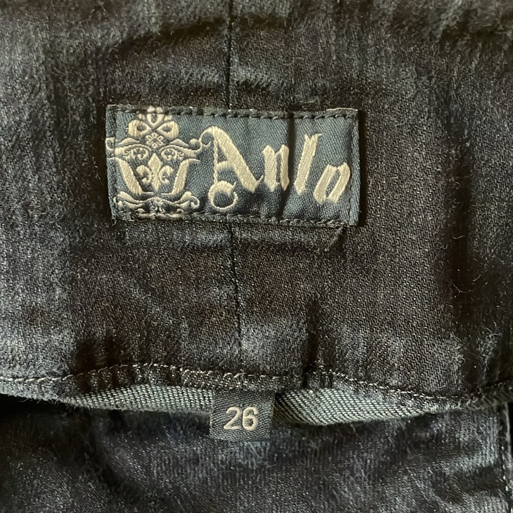 Anlo Dark Blue Flare Wide Leg Jeans - Picture 3 of 7